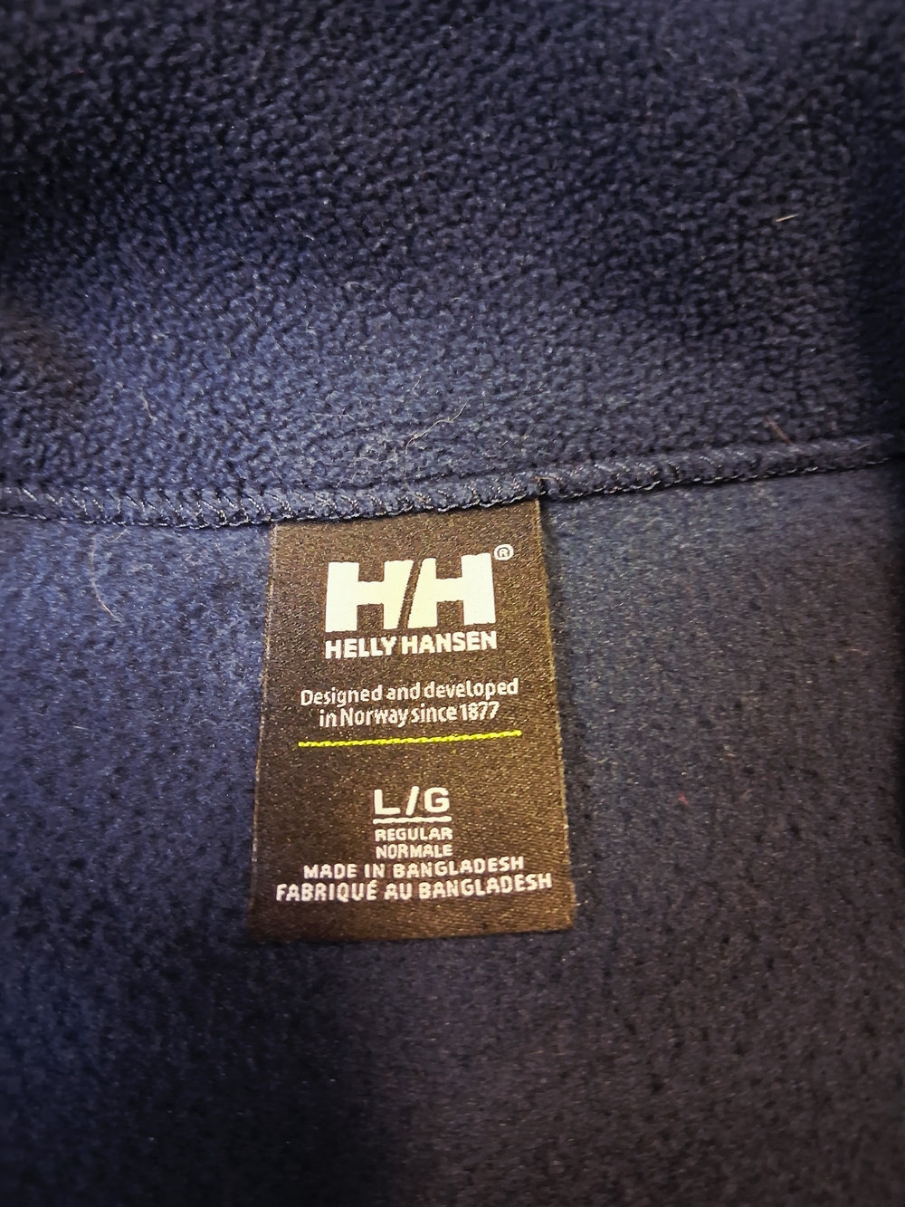 Helly Hansen Navy Half-Zip Fleece Pullover - Picture 4 of 4